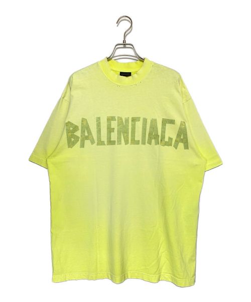BALENCIAGA（バレンシアガ）BALENCIAGA (バレンシアガ) Tape Type Medium Fit Tee イエロー サイズ:XSの古着・服飾アイテム