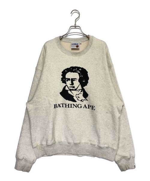 A BATHING APE（アベイシングエイプ）A BATHING APE (アベイシングエイプ) RELAXED FIT CREWNECK アイボリー サイズ:XLの古着・服飾アイテム