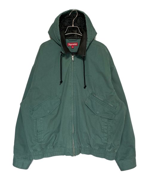 SUPREME（シュプリーム）SUPREME (シュプリーム) Leather Collar Utility Jacket グリーン サイズ:XLの古着・服飾アイテム