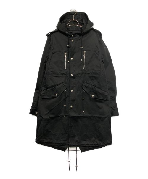 BALMAIN（バルマン）BALMAIN (バルマン) バックロゴプリントモッズコート ブラック サイズ:48の古着・服飾アイテム