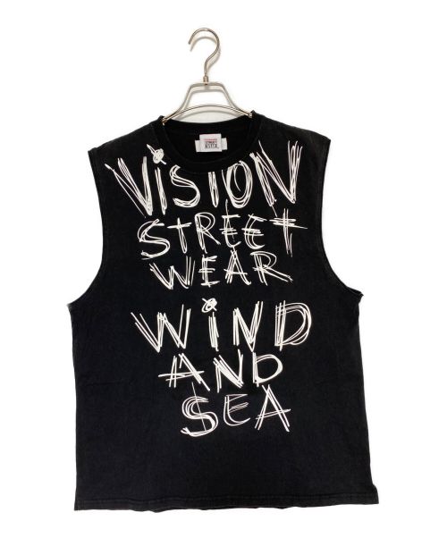 WIND AND SEA（ウィンダンシー）WIND AND SEA (ウィンダンシー) VISION STREET WEAR (ヴィションストリートウェアー) N/S TEE ブラック サイズ:Lの古着・服飾アイテム