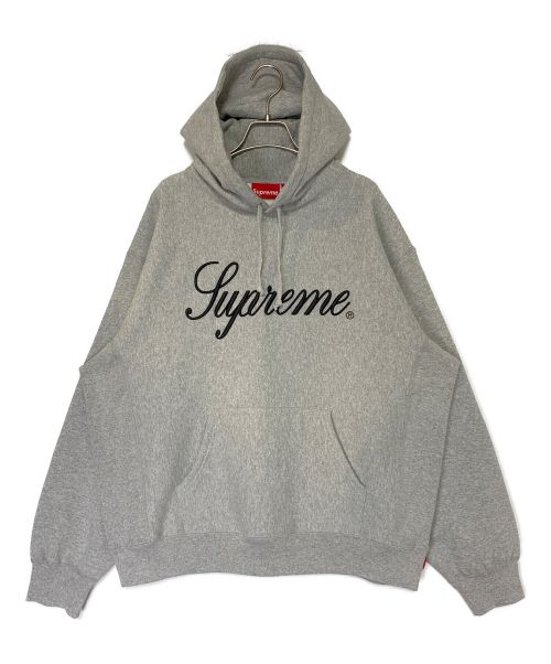 SUPREME（シュプリーム）SUPREME (シュプリーム) Raised Script Hooded Sweatshirts グレー サイズ:Lの古着・服飾アイテム