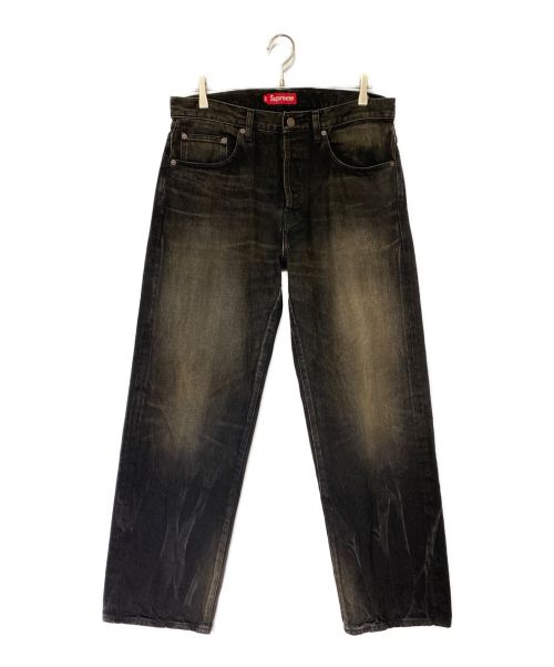 SUPREME（シュプリーム）SUPREME (シュプリーム) Distressed Loose Fit Selvedge Jean ブラック サイズ:32の古着・服飾アイテム