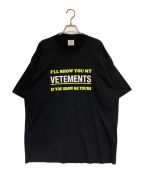 VETEMENTSヴェトモン）の古着「Show Me Your Vetements T-Shirt」｜ブラック