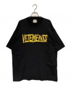 VETEMENTSヴェトモン）の古着「ワールドツアーロゴプリントTシャツ」｜ブラック