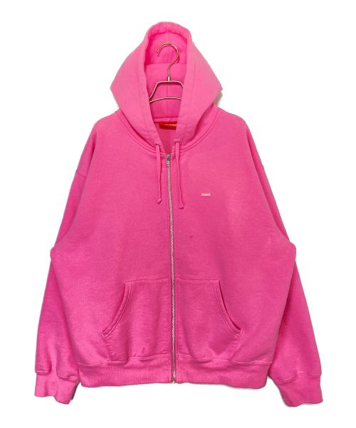 SUPREME（シュプリーム）SUPREME (シュプリーム) Small Box Zip Up Hooded Sweatshirt ピンク サイズ:Lの古着・服飾アイテム