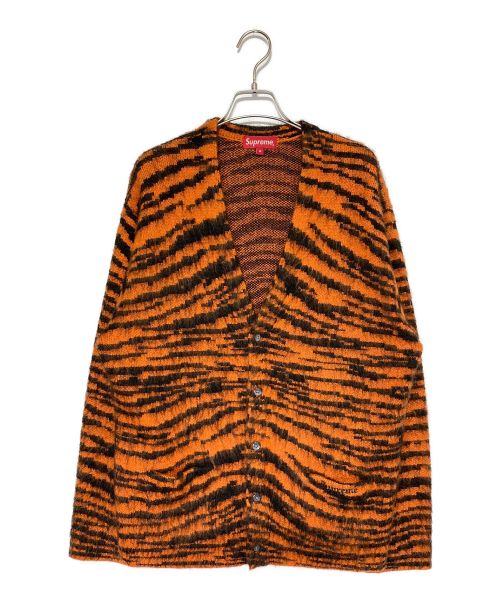 SUPREME（シュプリーム）SUPREME (シュプリーム) Brushed Mohair Cardigan Tiger Stripe オレンジ サイズ:Mの古着・服飾アイテム