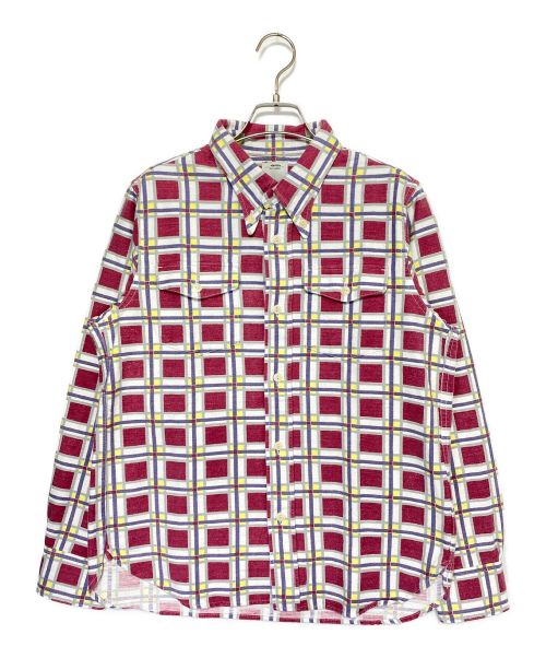 VISVIM（ビズビム）VISVIM (ビズビム) シャツ ピンク×ホワイト サイズ:1の古着・服飾アイテム