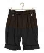 RAF SIMONSラフシモンズ）の古着「WIDE FIT ROLLED UP SHORTS」｜ブラウン×ブラック