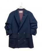 KOLORカラー）の古着「23AW Sleeve Up Design Double Breasted Tailored Jacket （スリーブアップデザインダブルブレストテーラードジャケット）」｜ネイビー