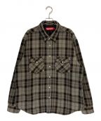SUPREMEシュプリーム）の古着「Quilted Flannel Snap Shirt」｜グレー