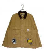 A BATHING APEアベイシングエイプ）の古着「WASHED DUCK COVERALL」｜ブラウン