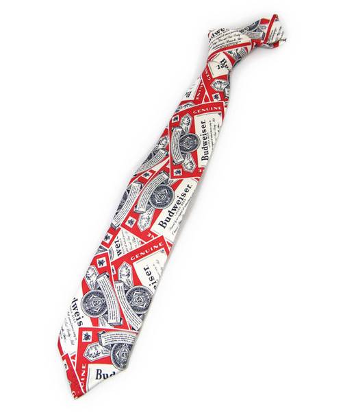 中古 古着通販 The Stylist Japan ザスタイリストジャパン Budweiser総柄ネクタイ ホワイト レッド サイズ ブランド 古着通販 トレファク公式 Trefac Fashion