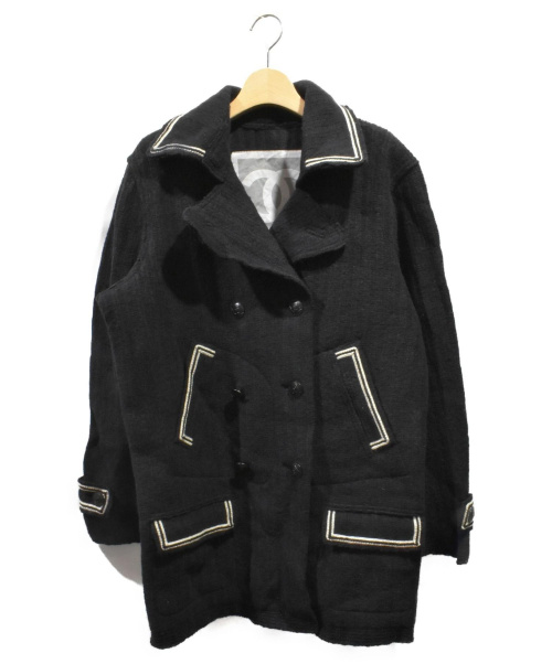 CHANEL（シャネル）CHANEL (シャネル) ダブルウールコート ブラック サイズ:44の古着・服飾アイテム