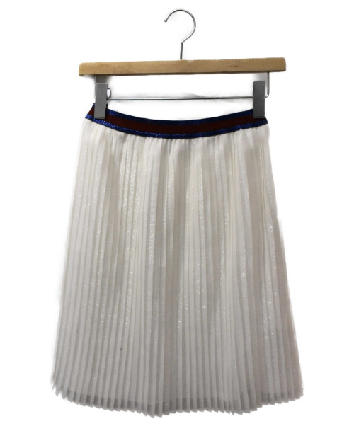 GUCCI（グッチ）GUCCI (グッチ) プリーツスカート ホワイト サイズ:12 未使用品の古着・服飾アイテム