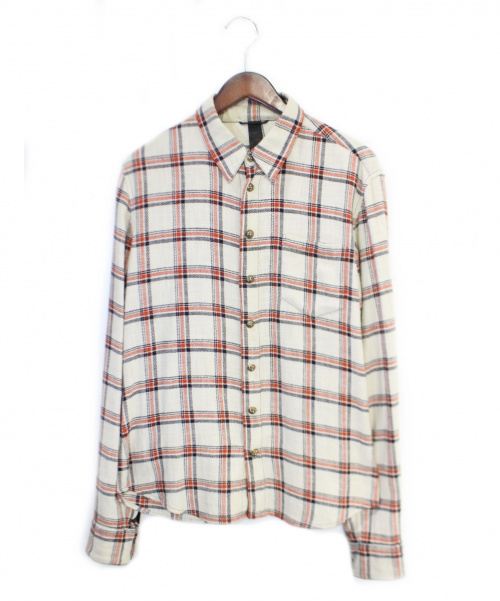 CHROME HEARTS（クロムハーツ）CHROME HEARTS (クロムハーツ) チェックシャツ ベージュ サイズ:Mの古着・服飾アイテム