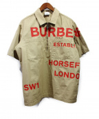 BURBERRYバーバリー）の古着「ハーフジップシャツ」｜ベージュ