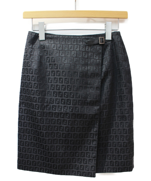 FENDI（フェンディ）FENDI (フェンディ) ズッカ柄スカート ブラック サイズ:40の古着・服飾アイテム