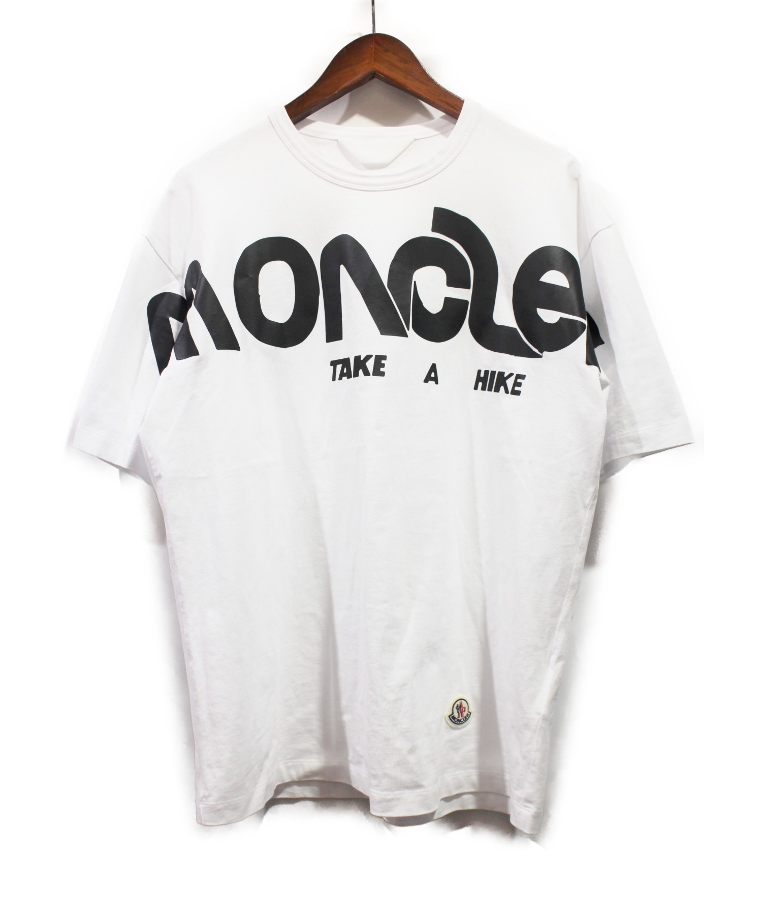 【中古・古着通販】MONCLER (モンクレール) MAGLIA T-SHIRT/プリントTシャツ ホワイト サイズ:M｜ブランド・古着通販