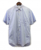 COMME des GARCONS SHIRTコムデギャルソンシャツ）の古着「半袖ストライプシャツ」｜ブルー
