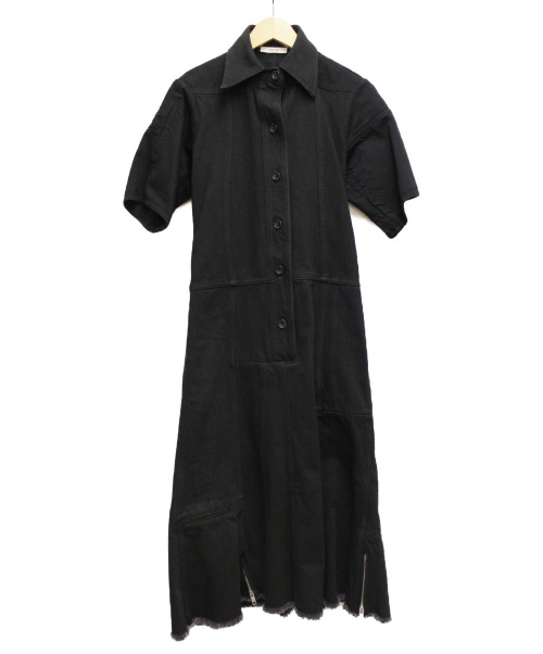 CELINE（セリーヌ）CELINE (セリーヌ) デニムシャツワンピース ブラック サイズ:34の古着・服飾アイテム