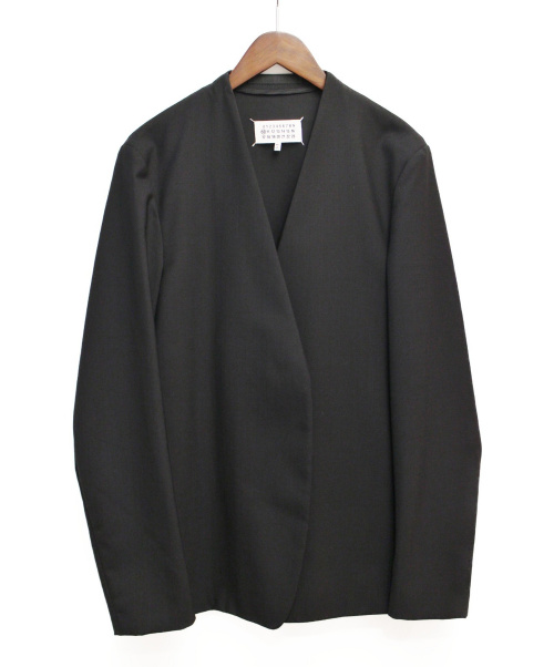 Maison Margiela（メゾンマルジェラ）Maison Margiela (メゾンマルジェラ) 19SS/ノーカラージャケット ブラック サイズ:46の古着・服飾アイテム