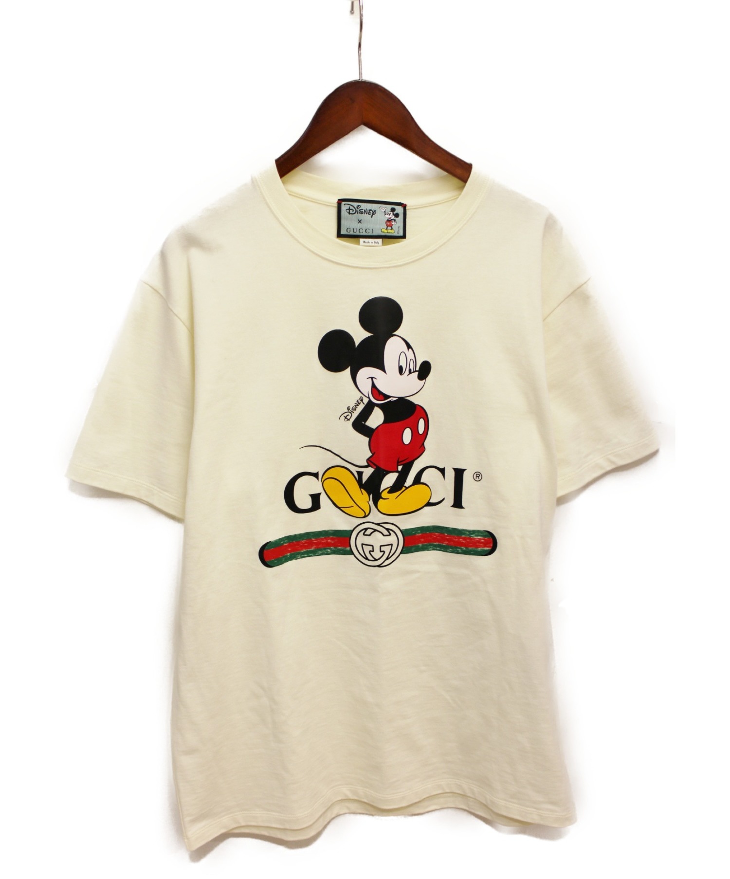 GUCCI (グッチ) 20SS ミッキーオーバーサイズTシャツ アイボリー サイズ:S