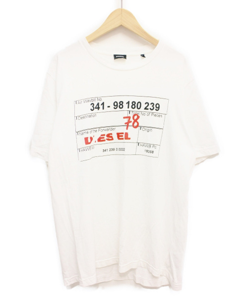 DIESEL（ディーゼル）DIESEL (ディーゼル) プリントTシャツ ホワイト サイズ:Mの古着・服飾アイテム