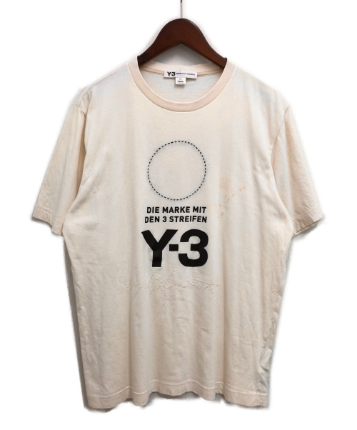 Y-3（ワイスリー）Y-3 (ワイスリー) STACKED LOGO TEE キナリ サイズ:Sの古着・服飾アイテム