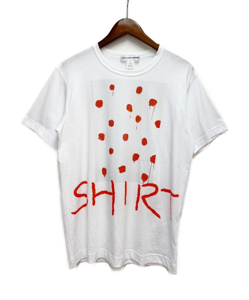 COMME des GARCONS SHIRT（コムデギャルソンシャツ）COMME des GARCONS SHIRT (コムデギャルソンシャツ) プリントTシャツ ホワイト サイズ:Sの古着・服飾アイテム