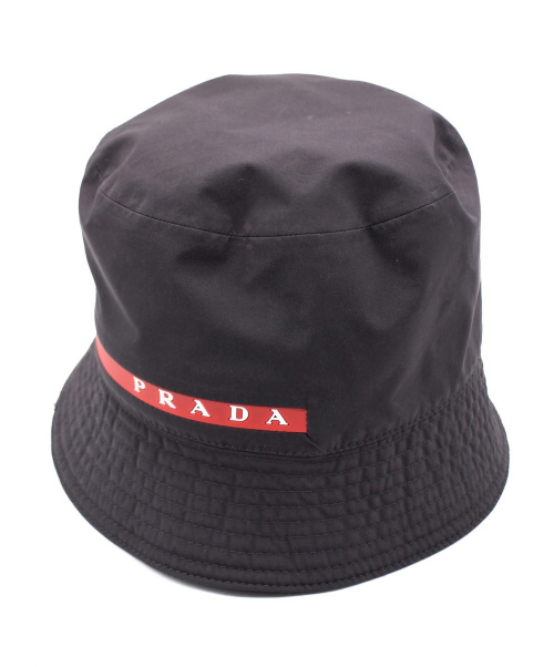 PRADA（プラダ）PRADA (プラダ) バケットハット ネイビー サイズ:Lの古着・服飾アイテム