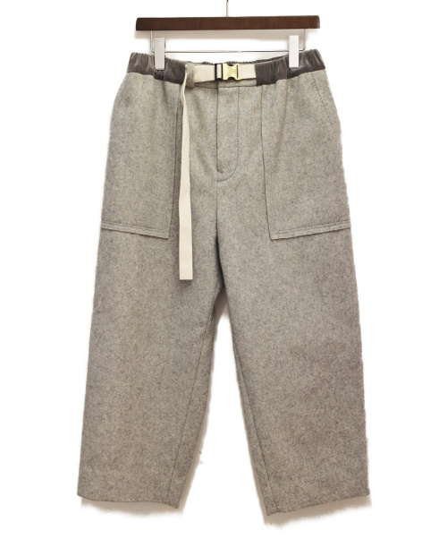 sacai（サカイ）sacai (サカイ) 19AW メルトンパンツ グレー サイズ:1の古着・服飾アイテム
