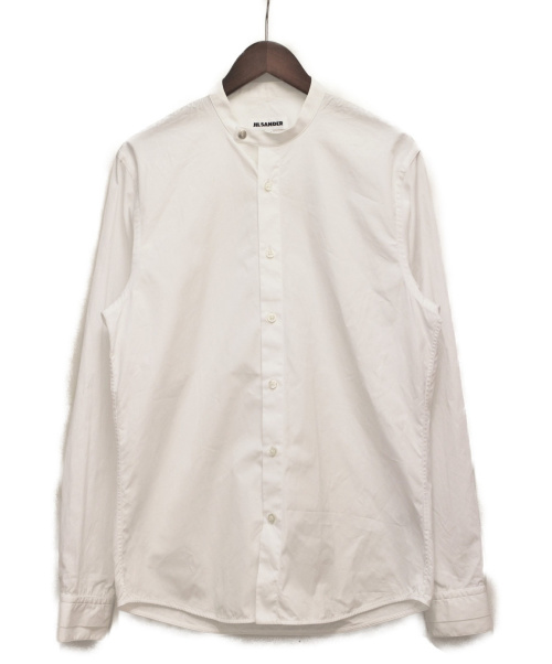 JIL SANDER（ジルサンダー）JIL SANDER (ジルサンダー) バンドカラーシャツ ホワイト サイズ:37の古着・服飾アイテム