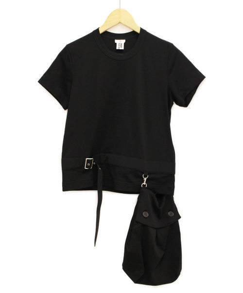 noir kei ninomiya（ノワール ケイ ニノミヤ）noir kei ninomiya (ノワール ケイ ニノミヤ) ポケット付きTシャツ ブラック サイズ:XSの古着・服飾アイテム