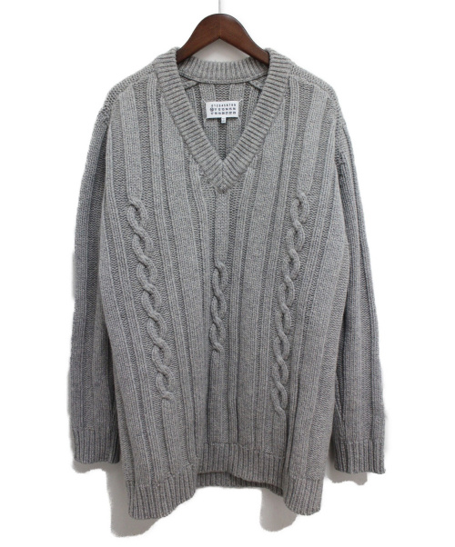 中古 古着通販 Maison Margiela メゾンマルジェラ Vネックニット グレー サイズ M ブランド 古着通販 トレファク公式 Trefac Fashion