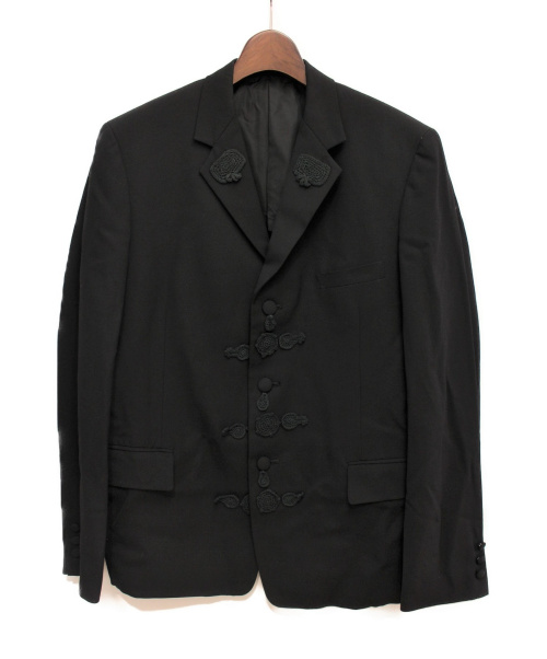 Y’s for men（ワイズフォーメン）Y’s for men (ワイズフォーメン) ワッペン装飾ジャケット ブラック サイズ:Lの古着・服飾アイテム