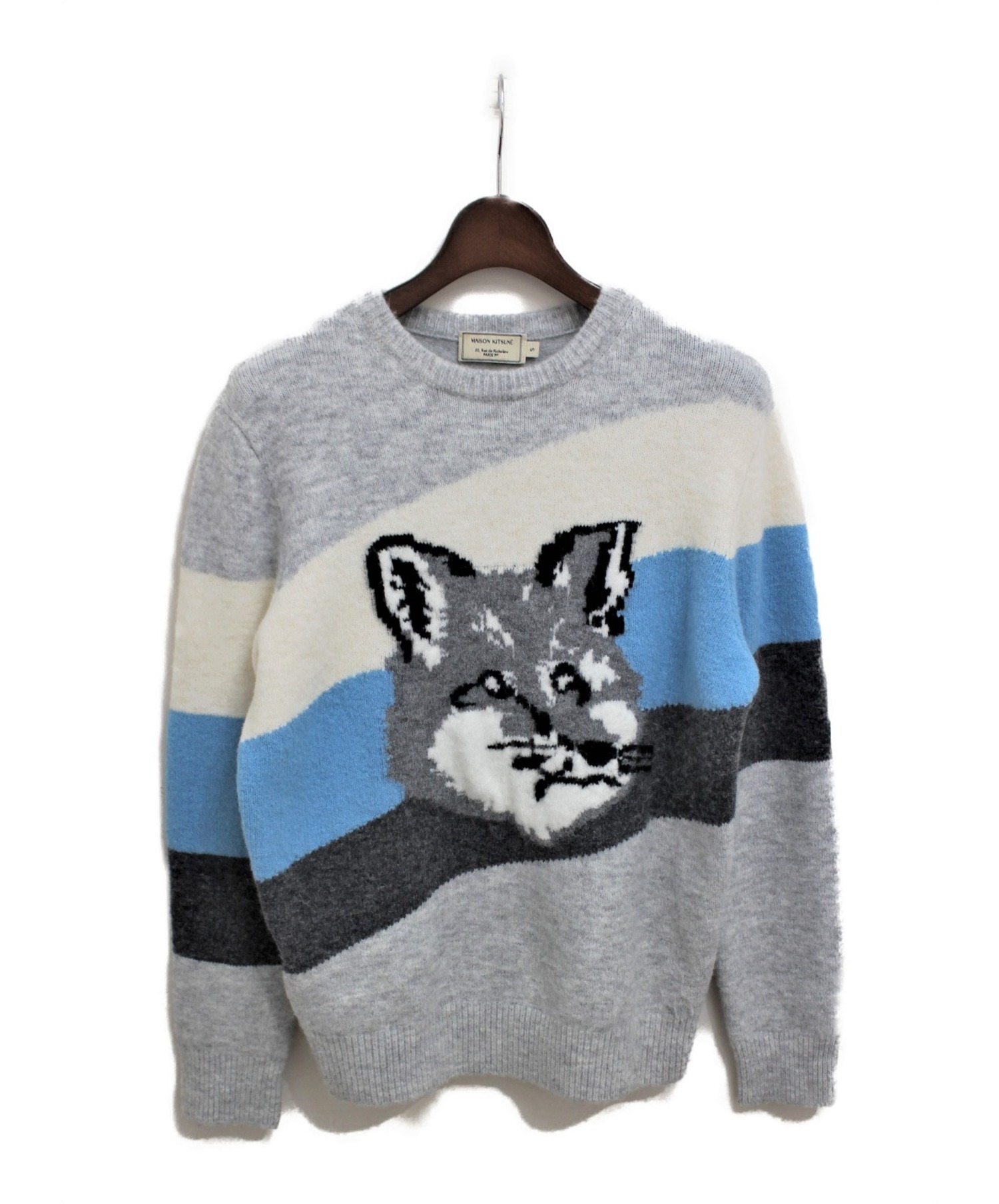 中古 古着通販 Maison Kitsune メゾンキツネ Fox Head Pullover グレー サイズ S ブランド 古着通販 トレファク公式 Trefac Fashion