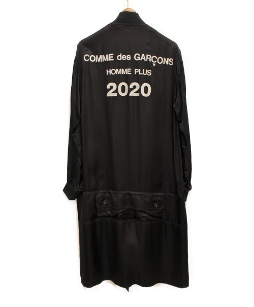 COMME des GARCONS HOMME PLUS（コムデギャルソンオムプリュス）COMME des GARCONS HOMME PLUS (コムデギャルソンオムプリュス) 20SS キュプラサテンスタッフコート ブラック サイズ:Sの古着・服飾アイテム