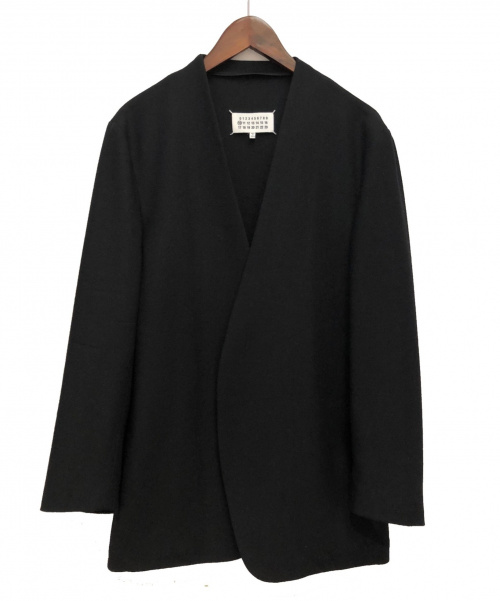 Maison Margiela（メゾンマルジェラ）Maison Margiela (メゾンマルジェラ) ウールノーカラージャケット ブラック サイズ:48の古着・服飾アイテム