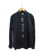 COMME des GARCONS HOMME PLUSコムデギャルソンオムプリュス）の古着「ボタンデザインシャツ」｜ブラック