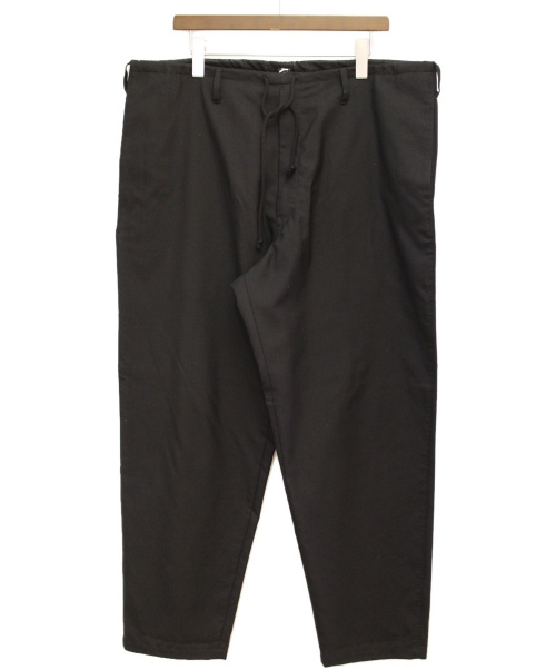 GROUND Y（グラウンドワイ）GROUND Y (グランドワイ) ウールギャバワイドパンツ ブラック サイズ:3の古着・服飾アイテム