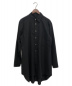 GROUND Y（グラウンドワイ）の古着「襟裁ち切りロングシャツ」｜ブラック