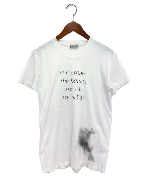 DIOR HOMME（ディオール オム）DIOR HOMME (ディオール オム) 英字プリントTシャツ ホワイト サイズ:XSの古着・服飾アイテム