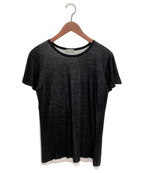 DIOR HOMME（ディオール オム）DIOR HOMME (ディオール オム) レイヤードTシャツ ブラック×ホワイト サイズ:XSの古着・服飾アイテム