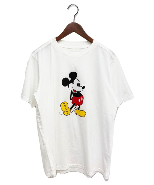 TAKAHIROMIYASHITA TheSoloIst.（タカヒロミヤシタ ザソロイスト）TAKAHIROMIYASHITA TheSoloIst. (タカヒロミヤシタザソロイスト) 20SS Mickey Mouse crew neck S／ ホワイト サイズ:48 未使用品の古着・服飾アイテム
