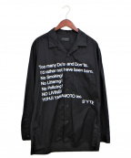 s'yteサイト）の古着「100／2 Broad Open Collar Shirt」｜ブラック
