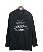 s'yteサイト）の古着「100/2 Broad Open Collar Shirt」｜ブラック