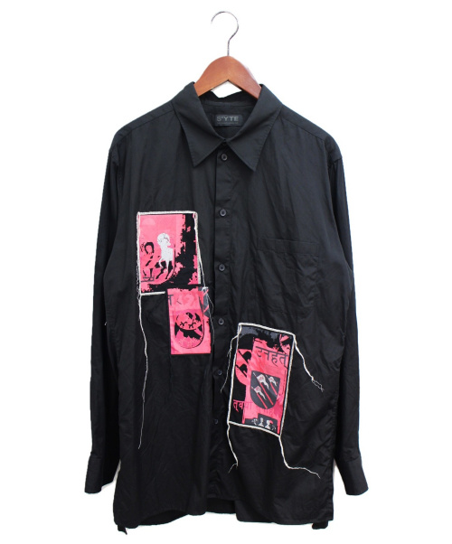 s'yte（サイト）s'yte (サイト) レギュラーカラーシャツ ブラック サイズ:4の古着・服飾アイテム