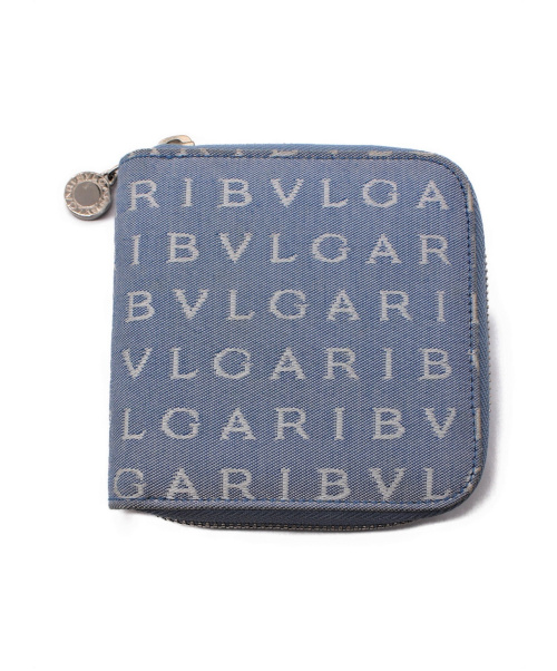 BVLGARI（ブルガリ）BVLGARI (ブルガリ) ロゴマニア2つ折り財布 スカイブルー サイズ:-の古着・服飾アイテム
