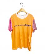 COMME des GARCONS SHIRTコムデギャルソンシャツ）の古着「ロゴTシャツ」｜オレンジ